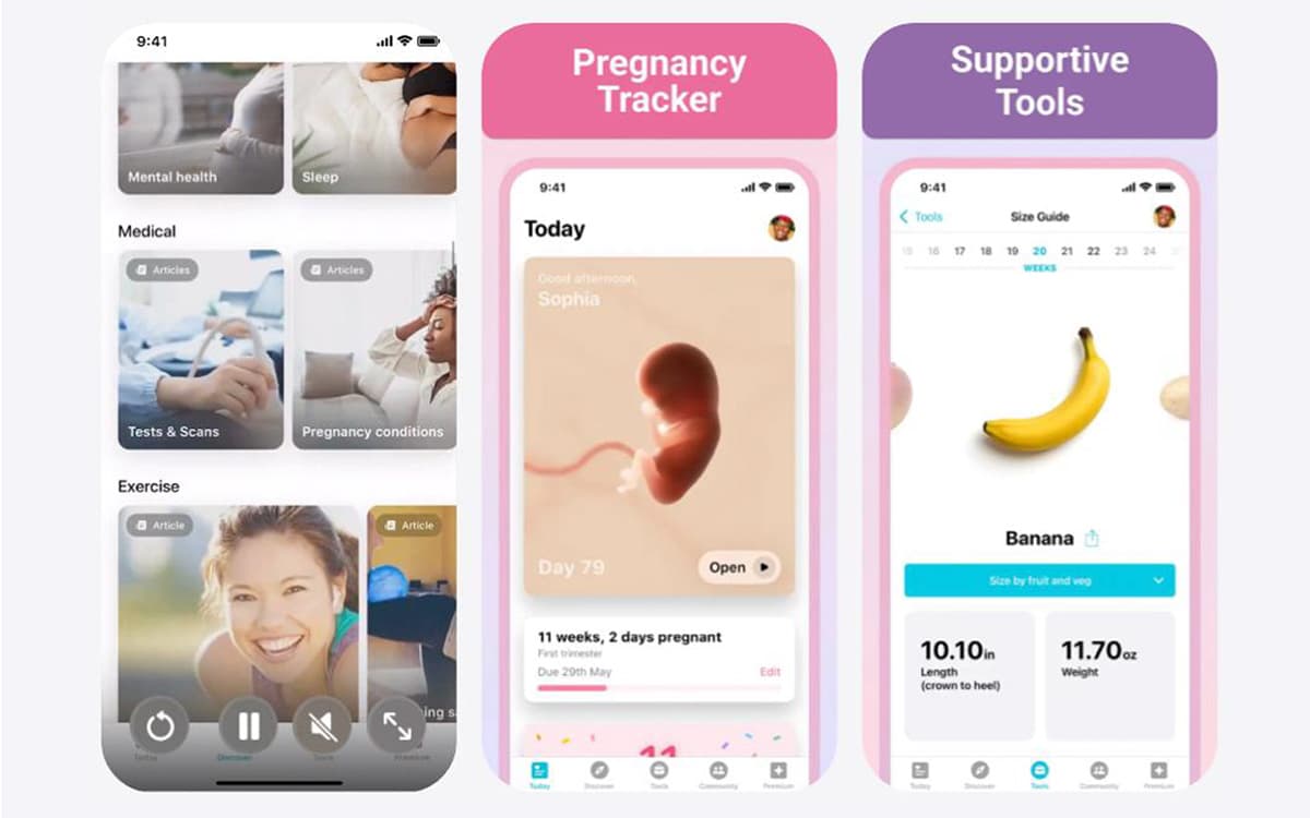 Pregnancy+ app screenshot