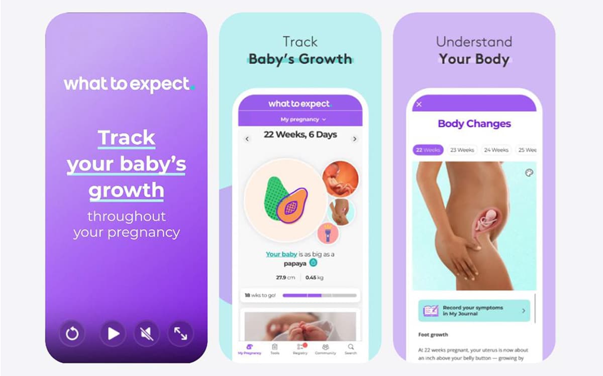 What to Expect app screenshot